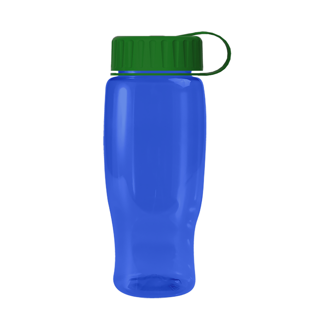 Custom logo Poly+ Recycled Bottle with Tethered Lid - 27 oz.