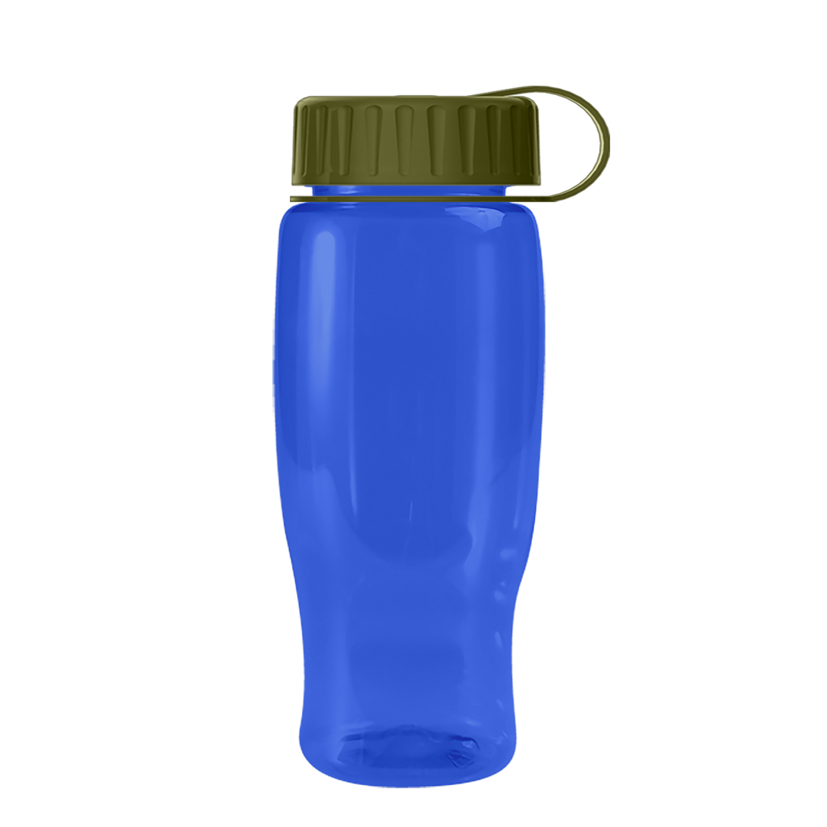 Custom logo Poly+ Recycled Bottle with Tethered Lid - 27 oz.