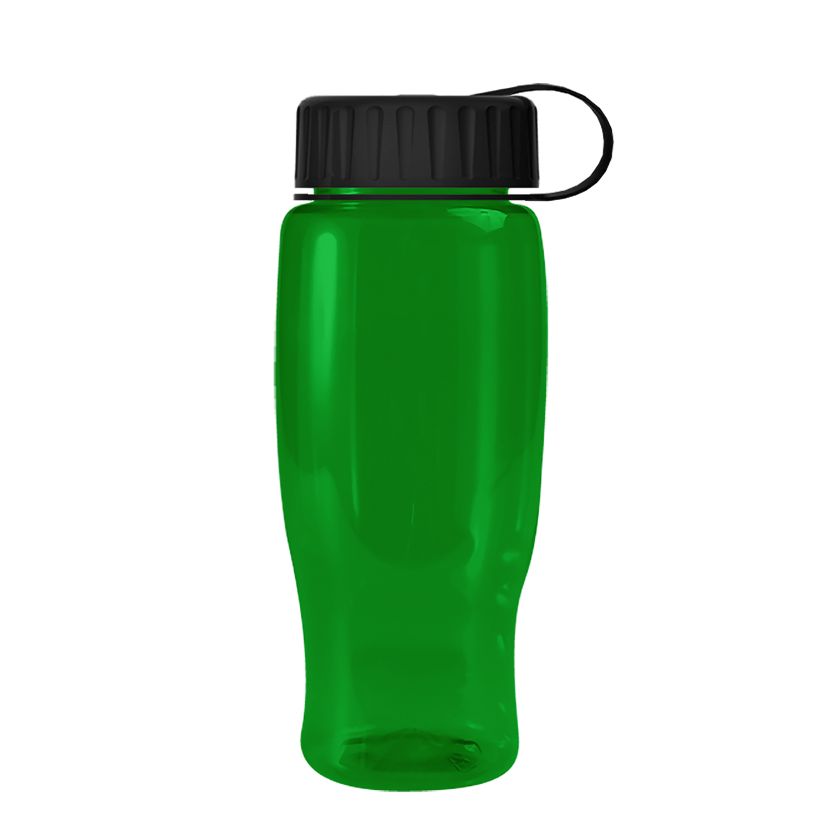 Custom logo Poly+ Recycled Bottle with Tethered Lid - 27 oz.