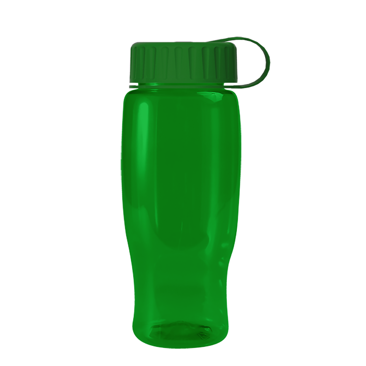 Custom logo Poly+ Recycled Bottle with Tethered Lid - 27 oz.