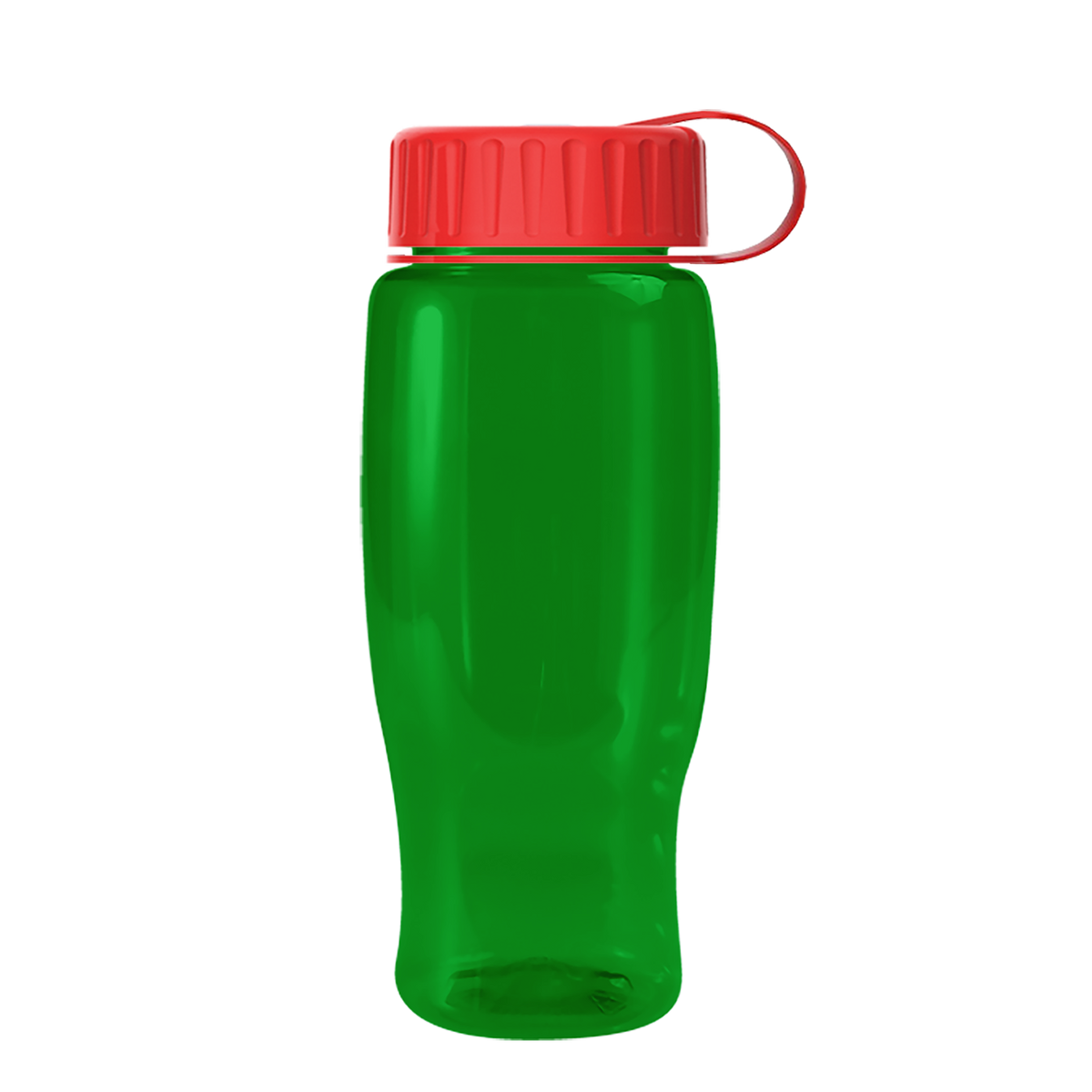 Custom logo Poly+ Recycled Bottle with Tethered Lid - 27 oz.