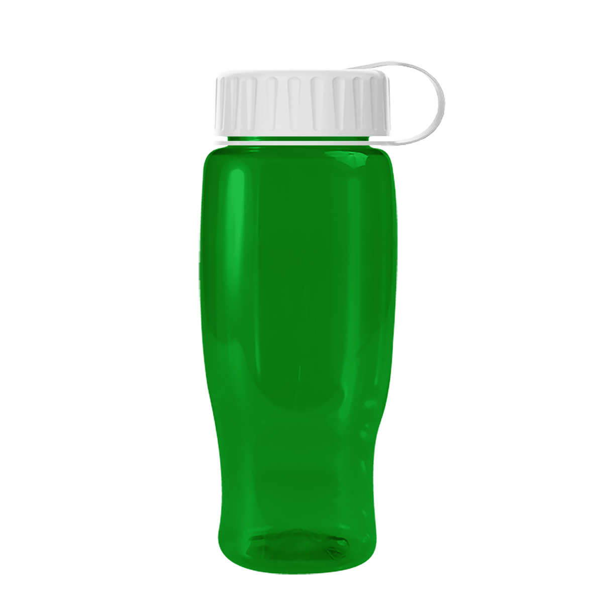 Custom logo Poly+ Recycled Bottle with Tethered Lid - 27 oz.