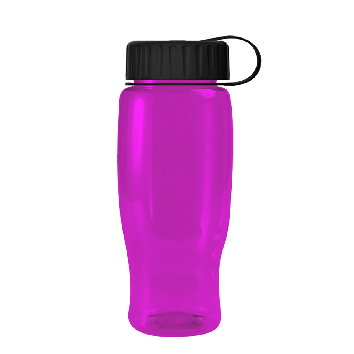 Custom logo Poly+ Recycled Bottle with Tethered Lid - 27 oz.