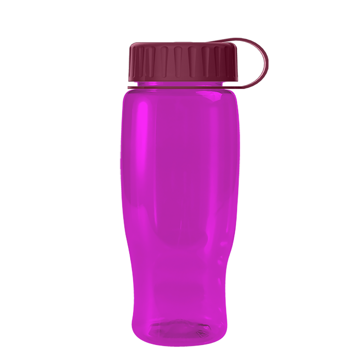 Custom logo Poly+ Recycled Bottle with Tethered Lid - 27 oz.