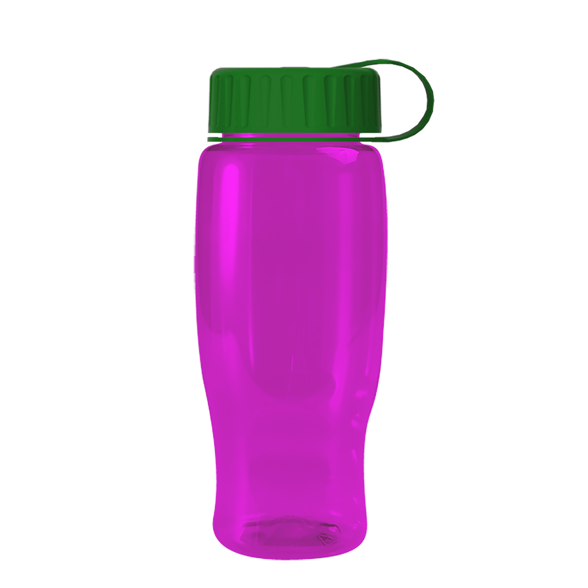 Custom logo Poly+ Recycled Bottle with Tethered Lid - 27 oz.