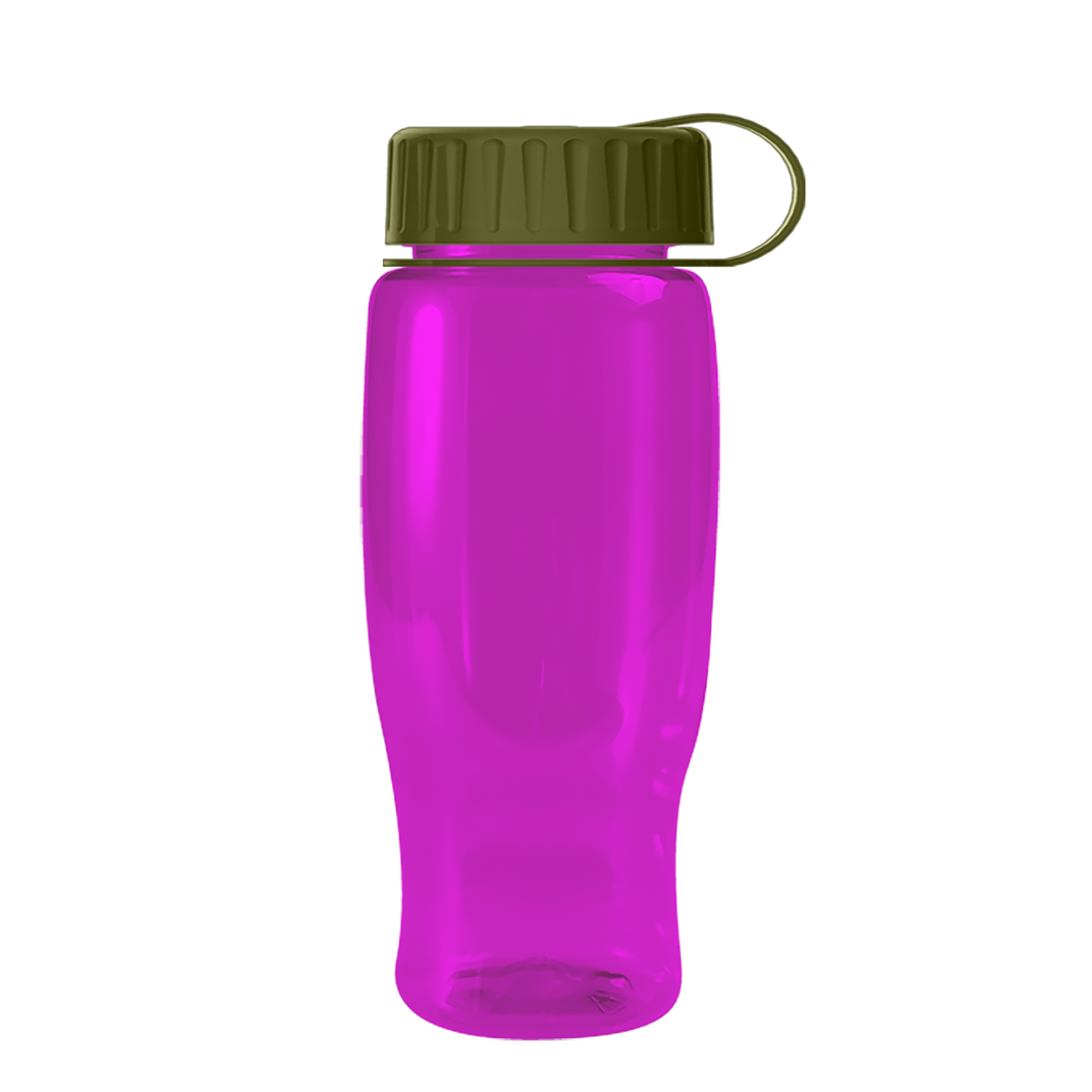 Custom logo Poly+ Recycled Bottle with Tethered Lid - 27 oz.