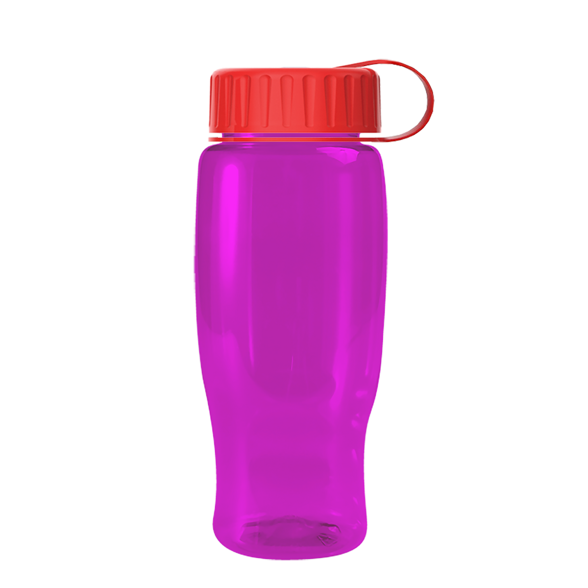 Custom logo Poly+ Recycled Bottle with Tethered Lid - 27 oz.