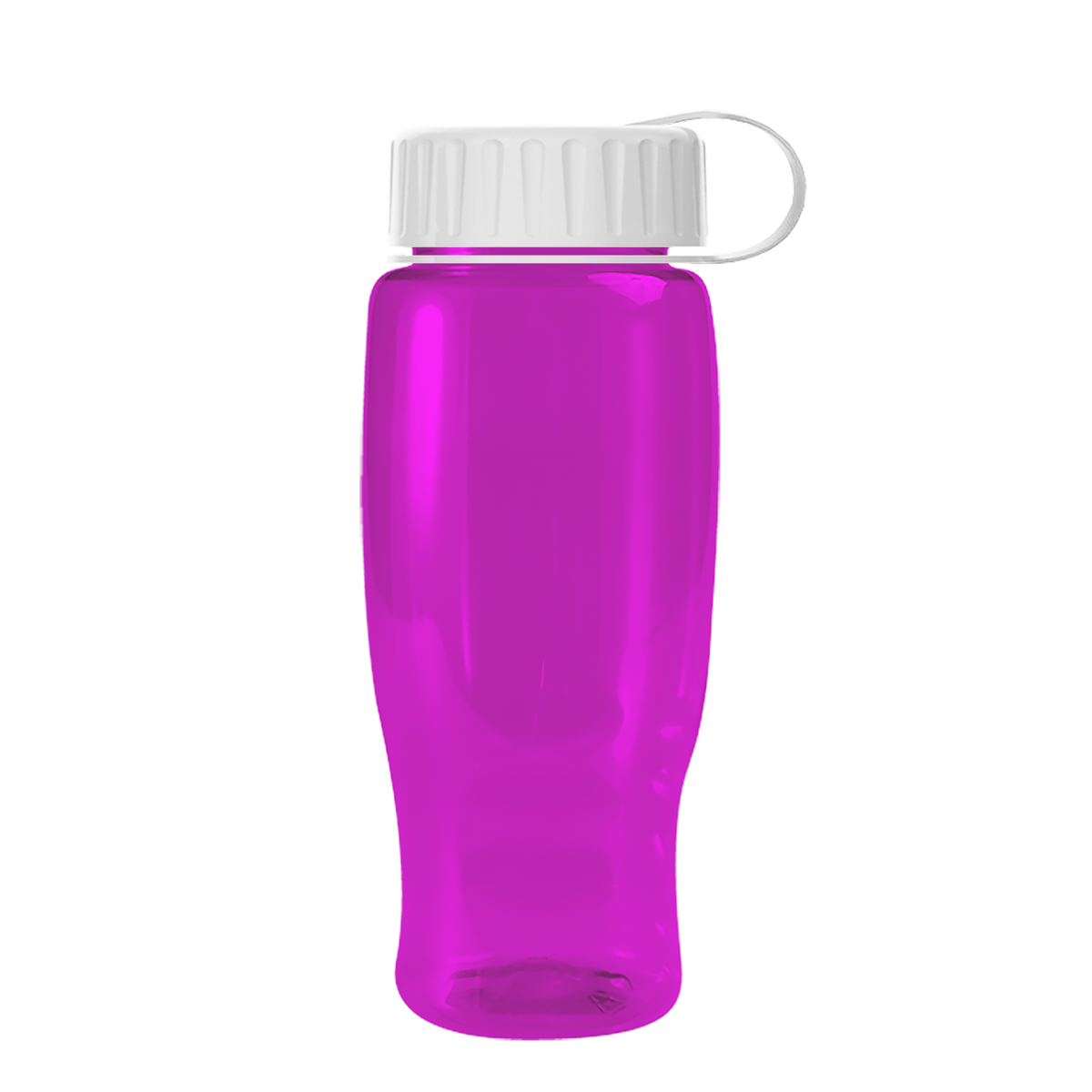 Custom logo Poly+ Recycled Bottle with Tethered Lid - 27 oz.