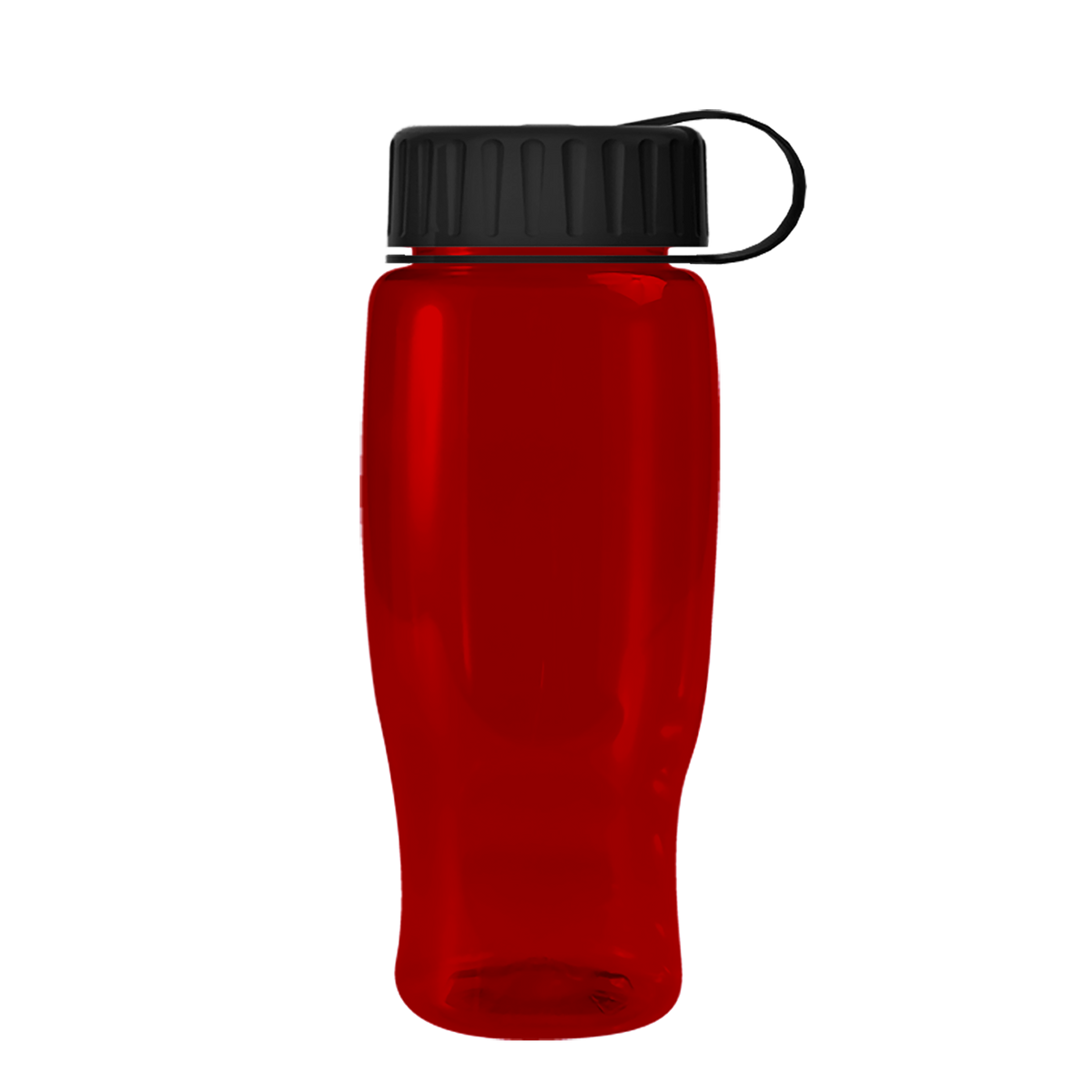 Custom logo Poly+ Recycled Bottle with Tethered Lid - 27 oz.