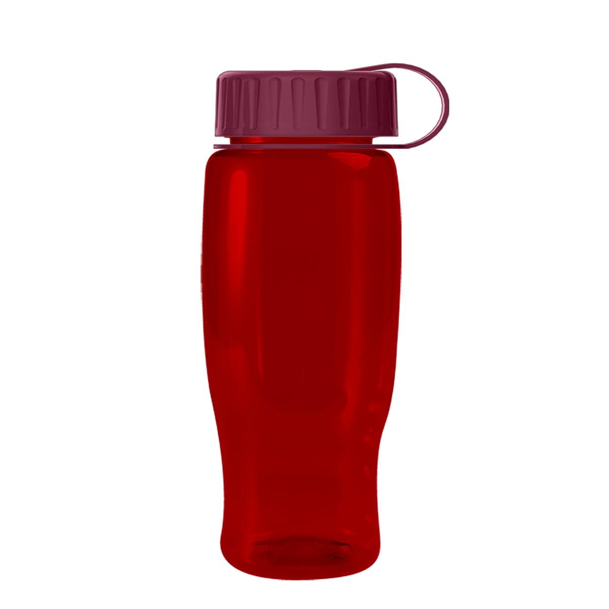 Custom logo Poly+ Recycled Bottle with Tethered Lid - 27 oz.