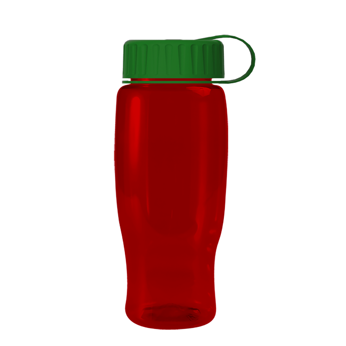 Custom logo Poly+ Recycled Bottle with Tethered Lid - 27 oz.