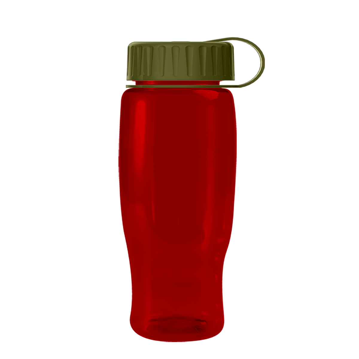 Custom logo Poly+ Recycled Bottle with Tethered Lid - 27 oz.