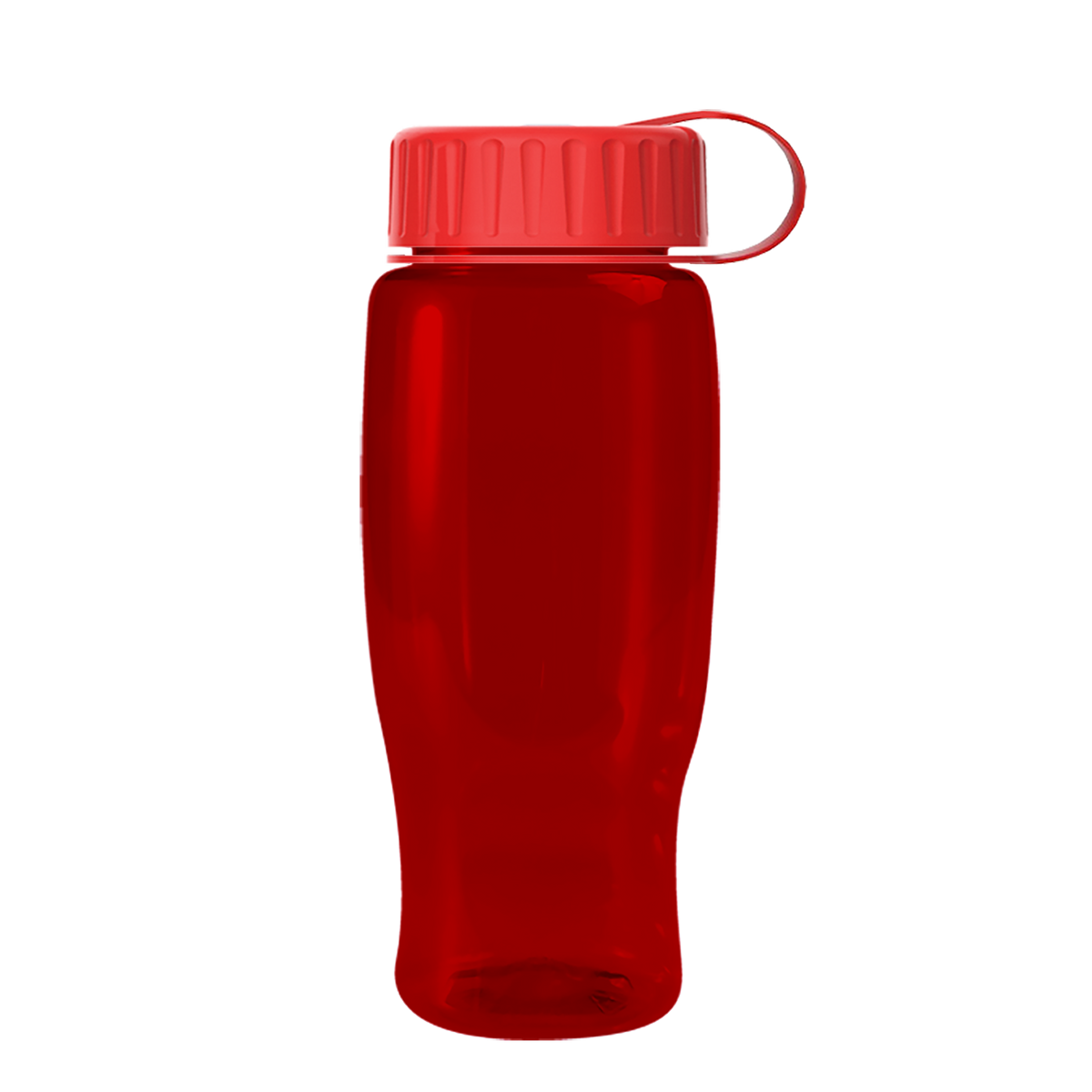 Custom logo Poly+ Recycled Bottle with Tethered Lid - 27 oz.