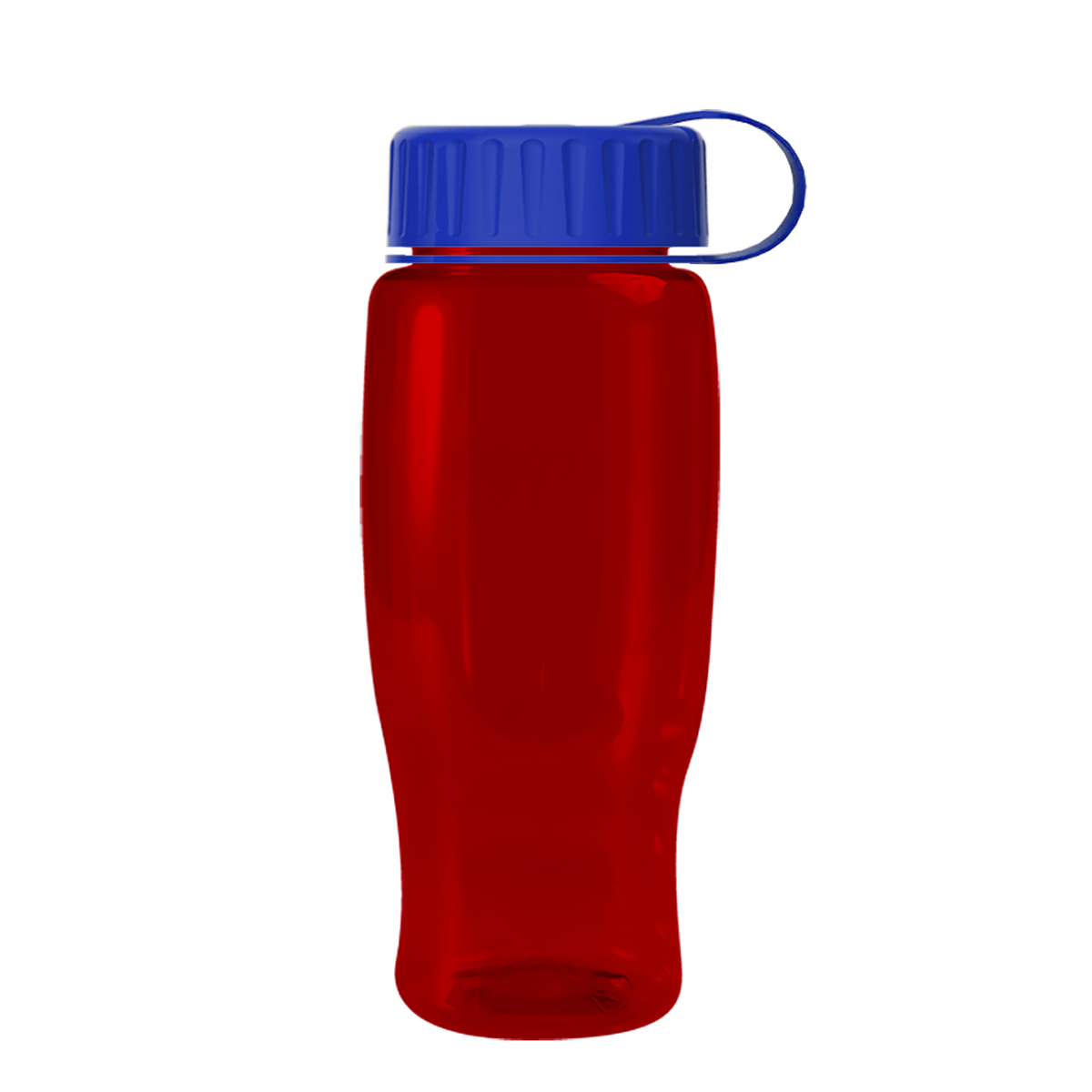 Custom logo Poly+ Recycled Bottle with Tethered Lid - 27 oz.