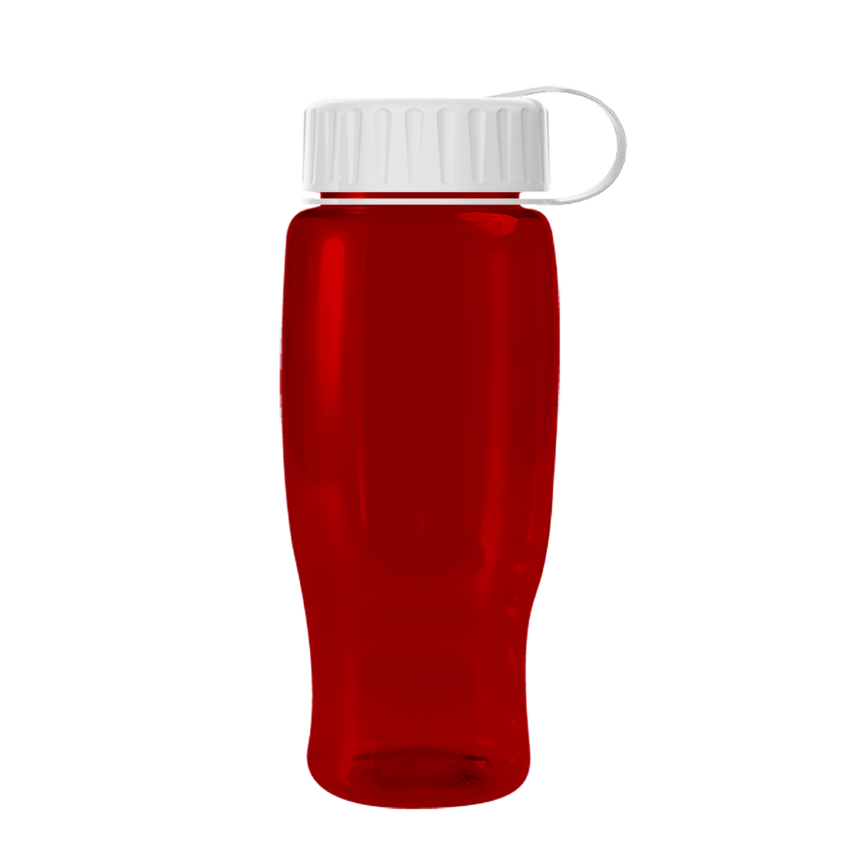 Custom logo Poly+ Recycled Bottle with Tethered Lid - 27 oz.