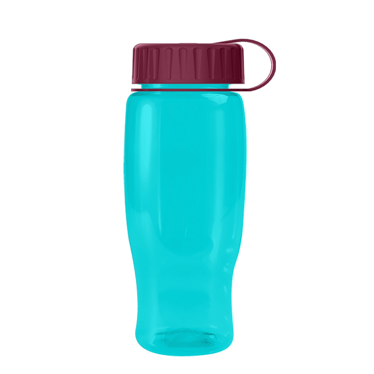 Custom logo Poly+ Recycled Bottle with Tethered Lid - 27 oz.