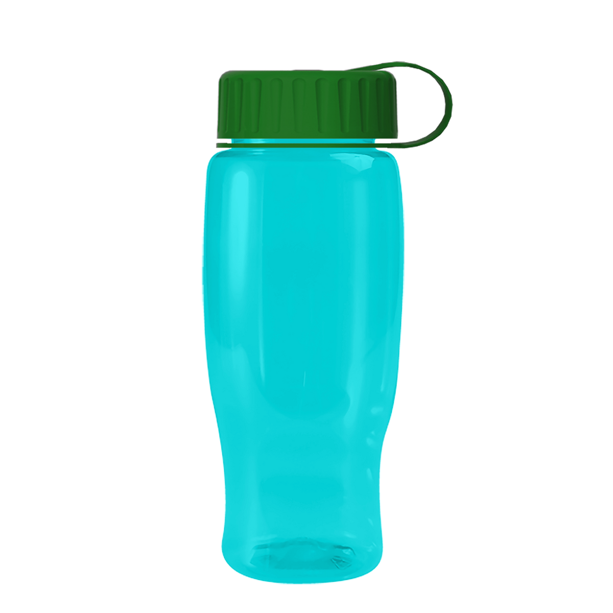 Custom logo Poly+ Recycled Bottle with Tethered Lid - 27 oz.