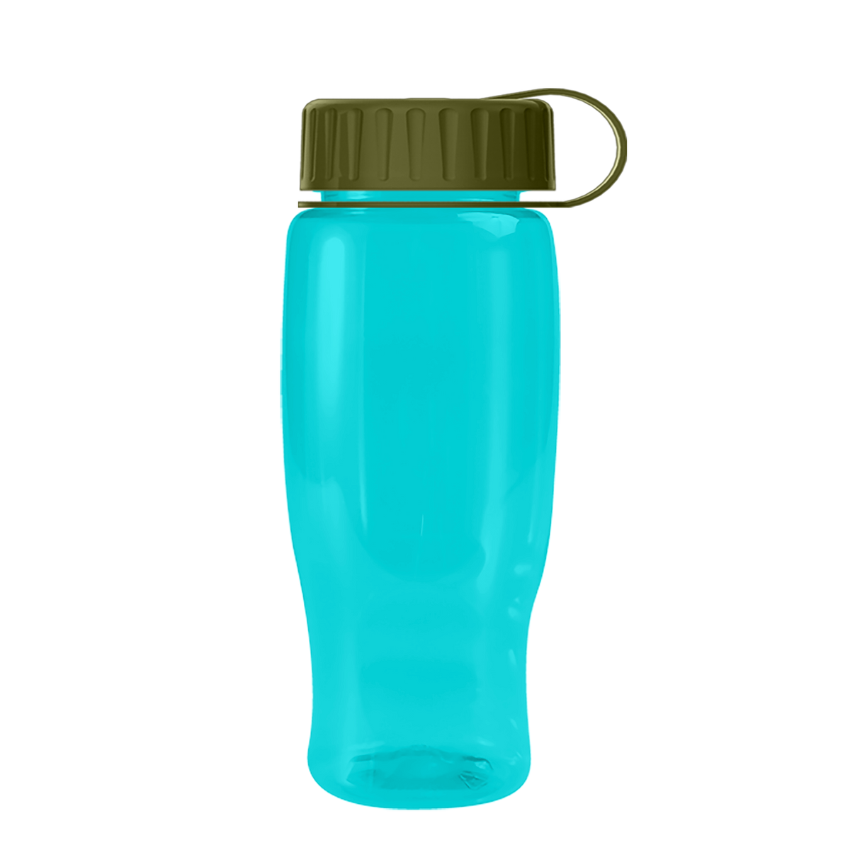 Custom logo Poly+ Recycled Bottle with Tethered Lid - 27 oz.