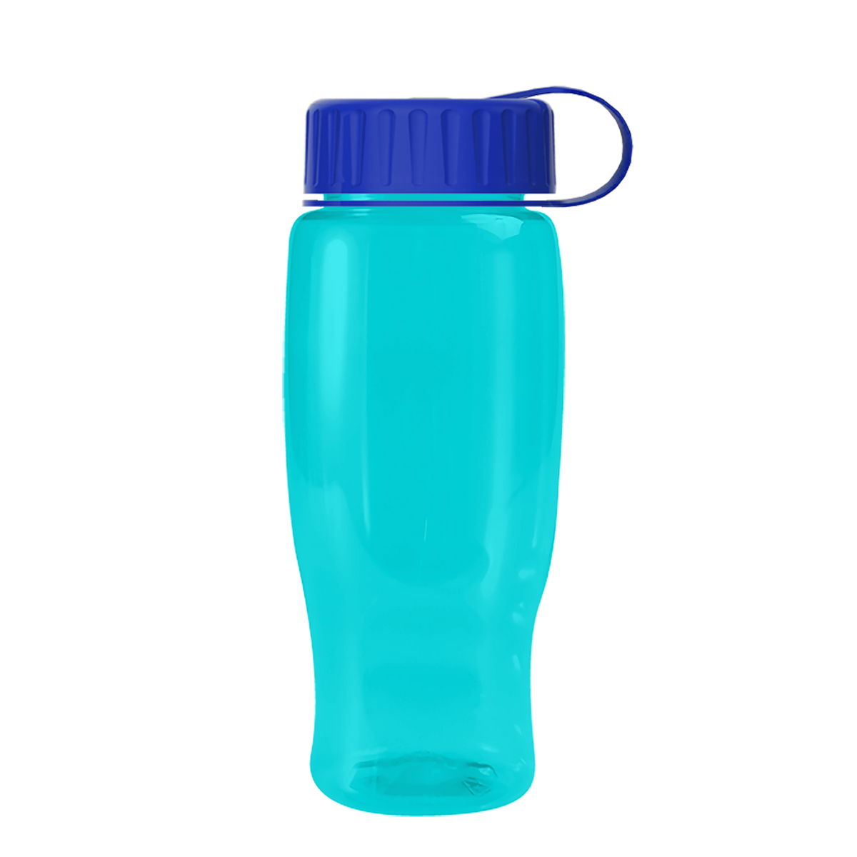 Custom logo Poly+ Recycled Bottle with Tethered Lid - 27 oz.