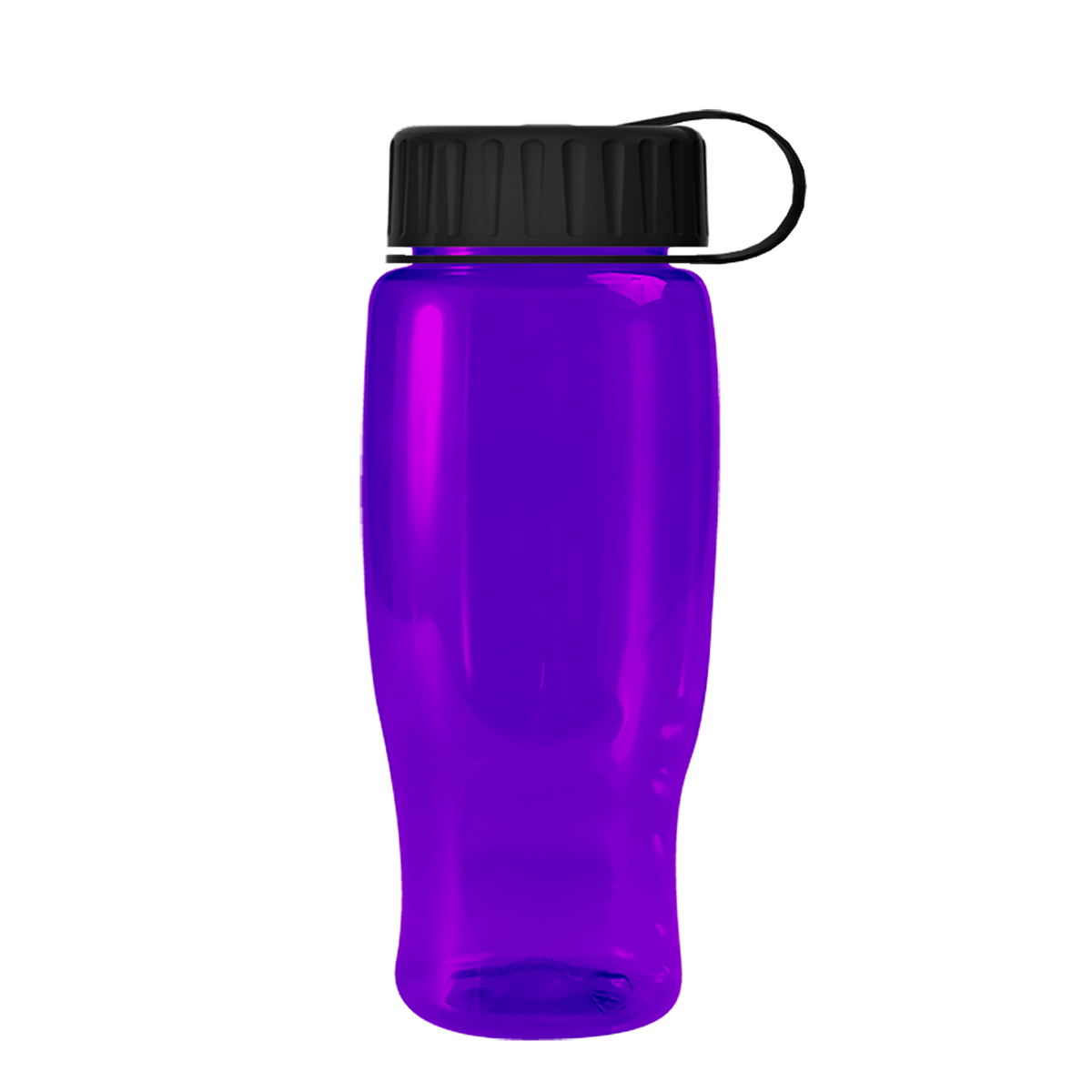 Custom logo Poly+ Recycled Bottle with Tethered Lid - 27 oz.