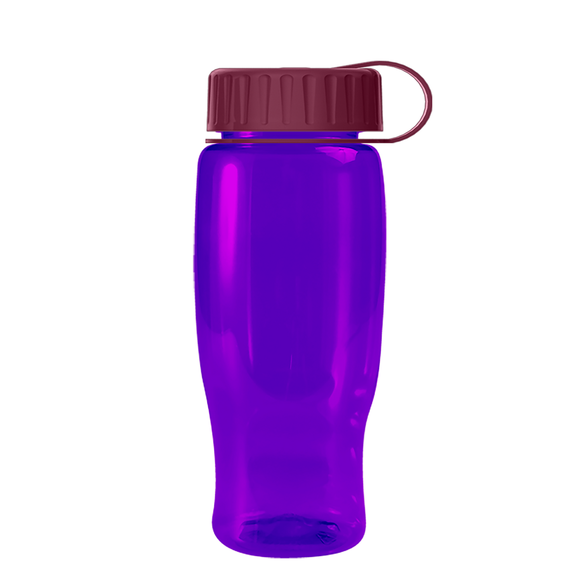 Custom logo Poly+ Recycled Bottle with Tethered Lid - 27 oz.
