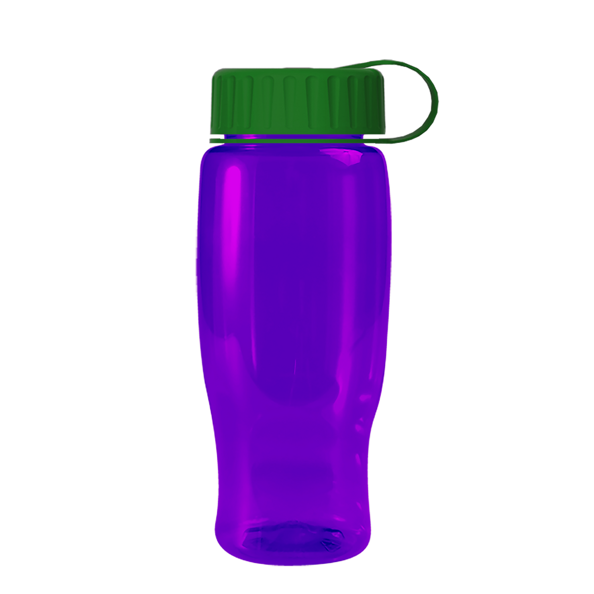 Custom logo Poly+ Recycled Bottle with Tethered Lid - 27 oz.