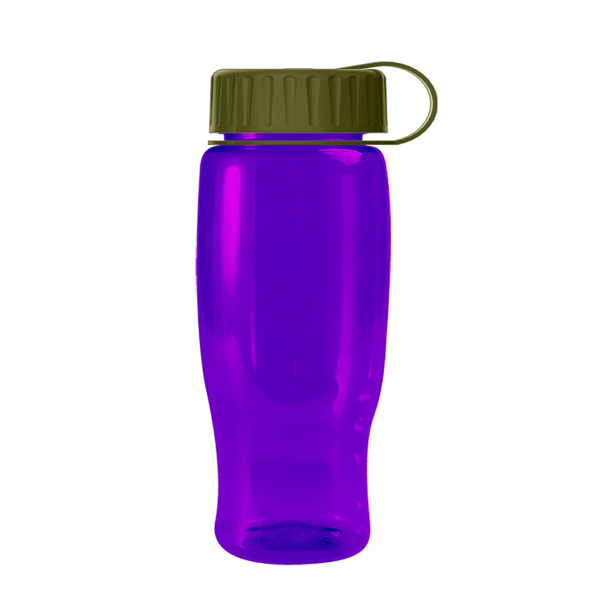 Custom logo Poly+ Recycled Bottle with Tethered Lid - 27 oz.