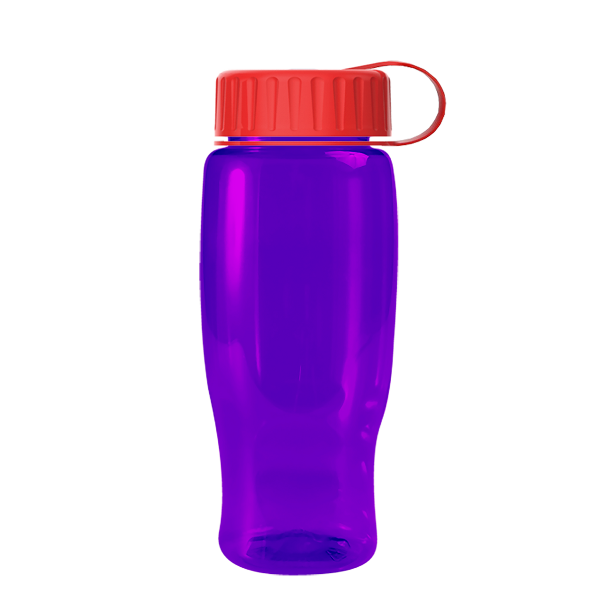Custom logo Poly+ Recycled Bottle with Tethered Lid - 27 oz.