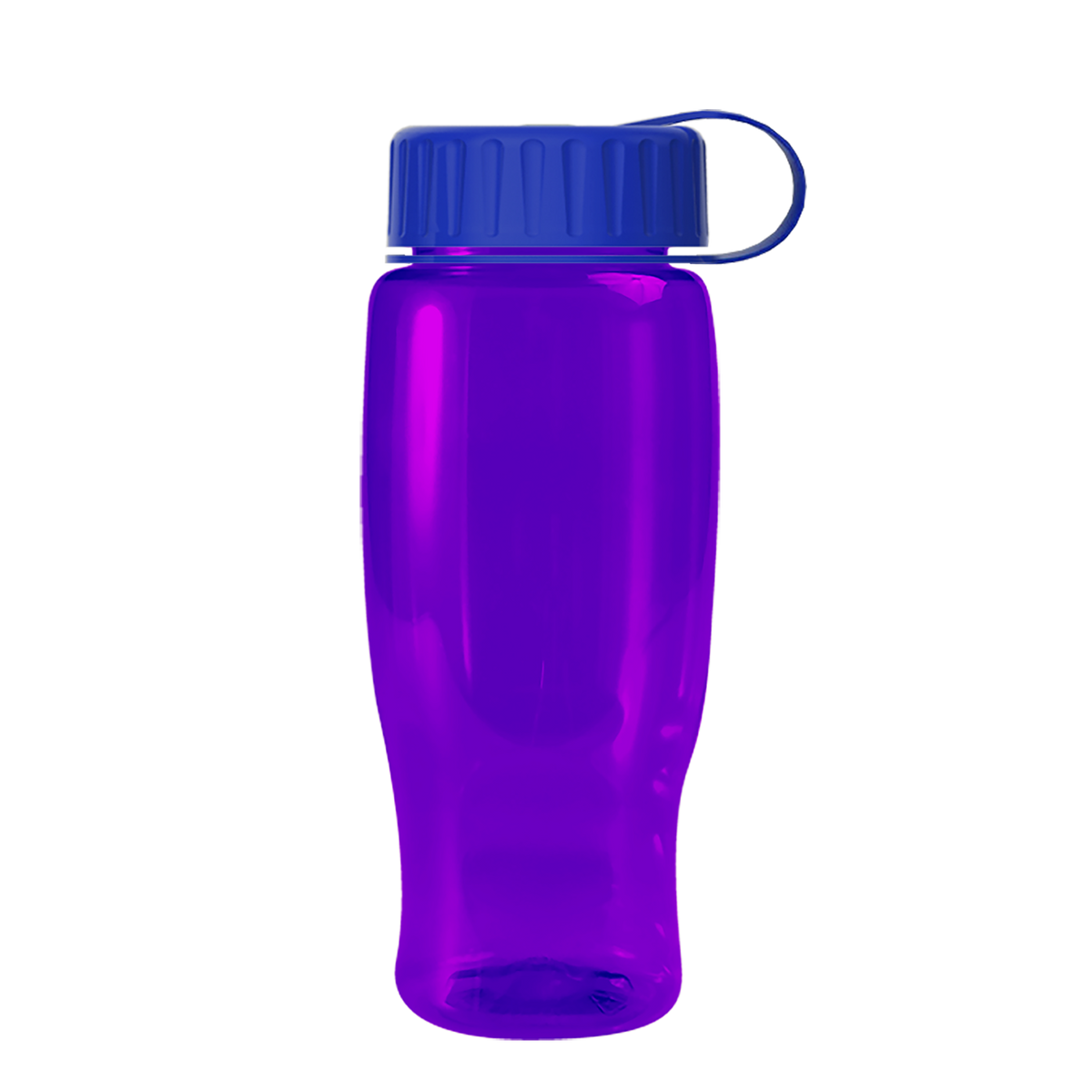 Custom logo Poly+ Recycled Bottle with Tethered Lid - 27 oz.