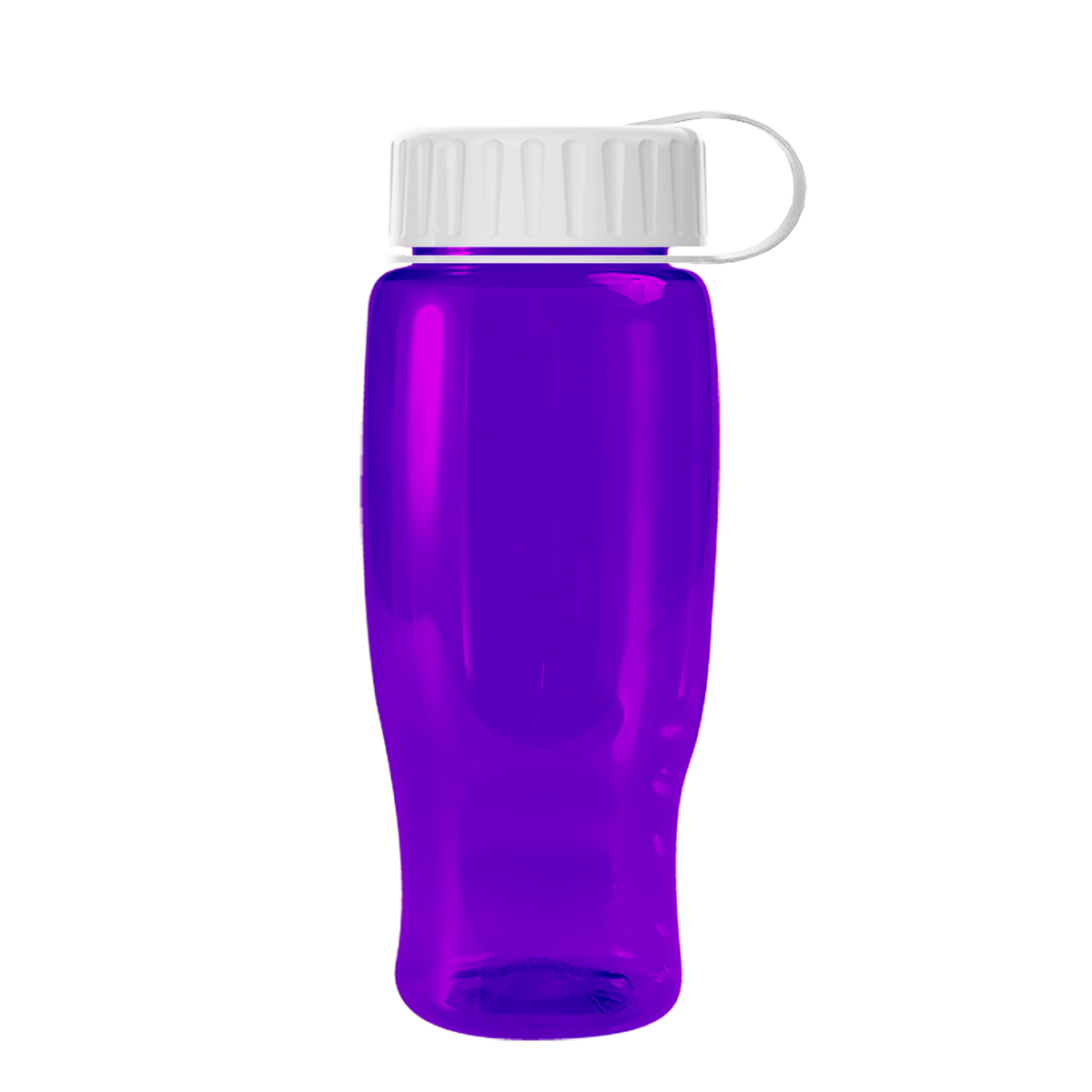 Custom logo Poly+ Recycled Bottle with Tethered Lid - 27 oz.