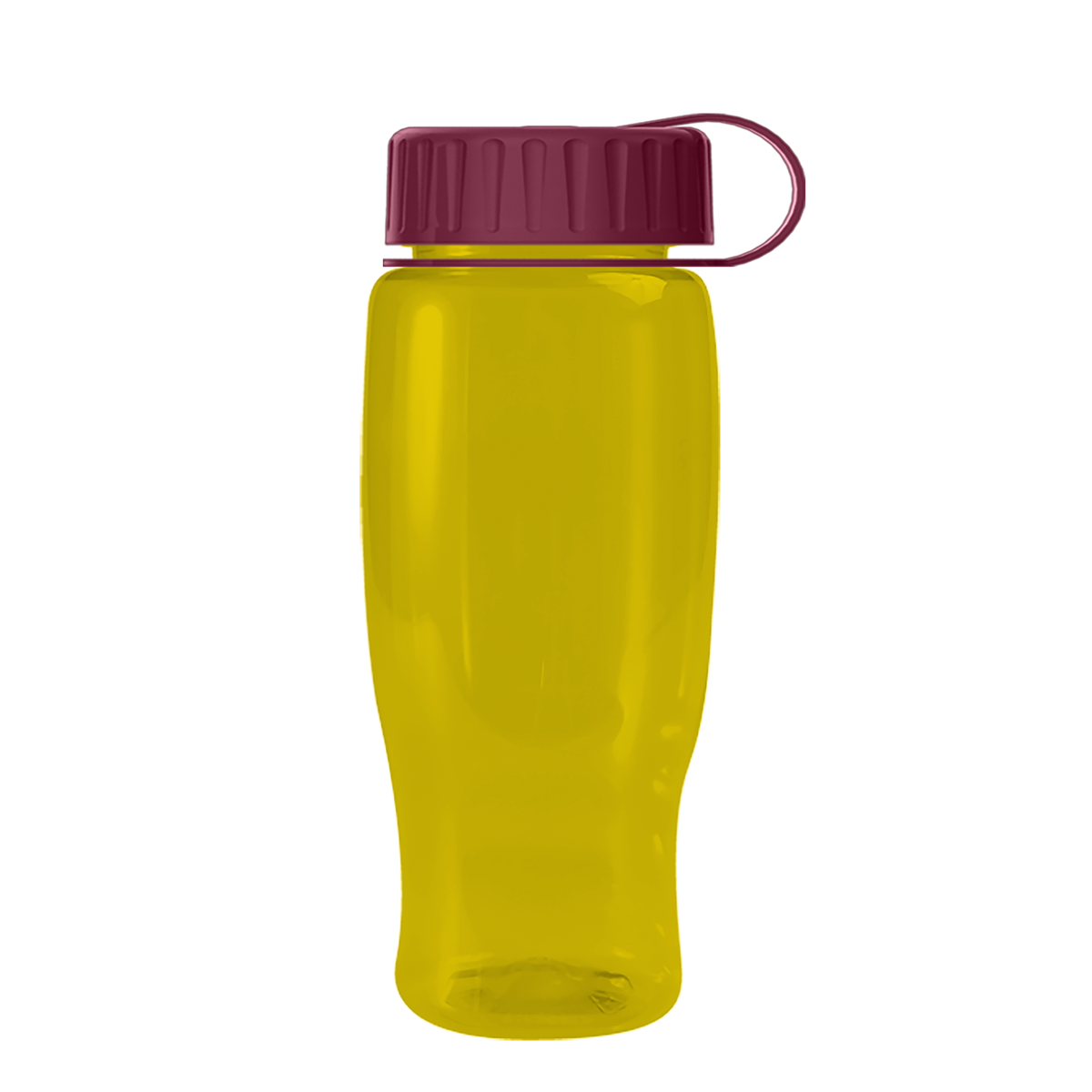 Custom logo Poly+ Recycled Bottle with Tethered Lid - 27 oz.