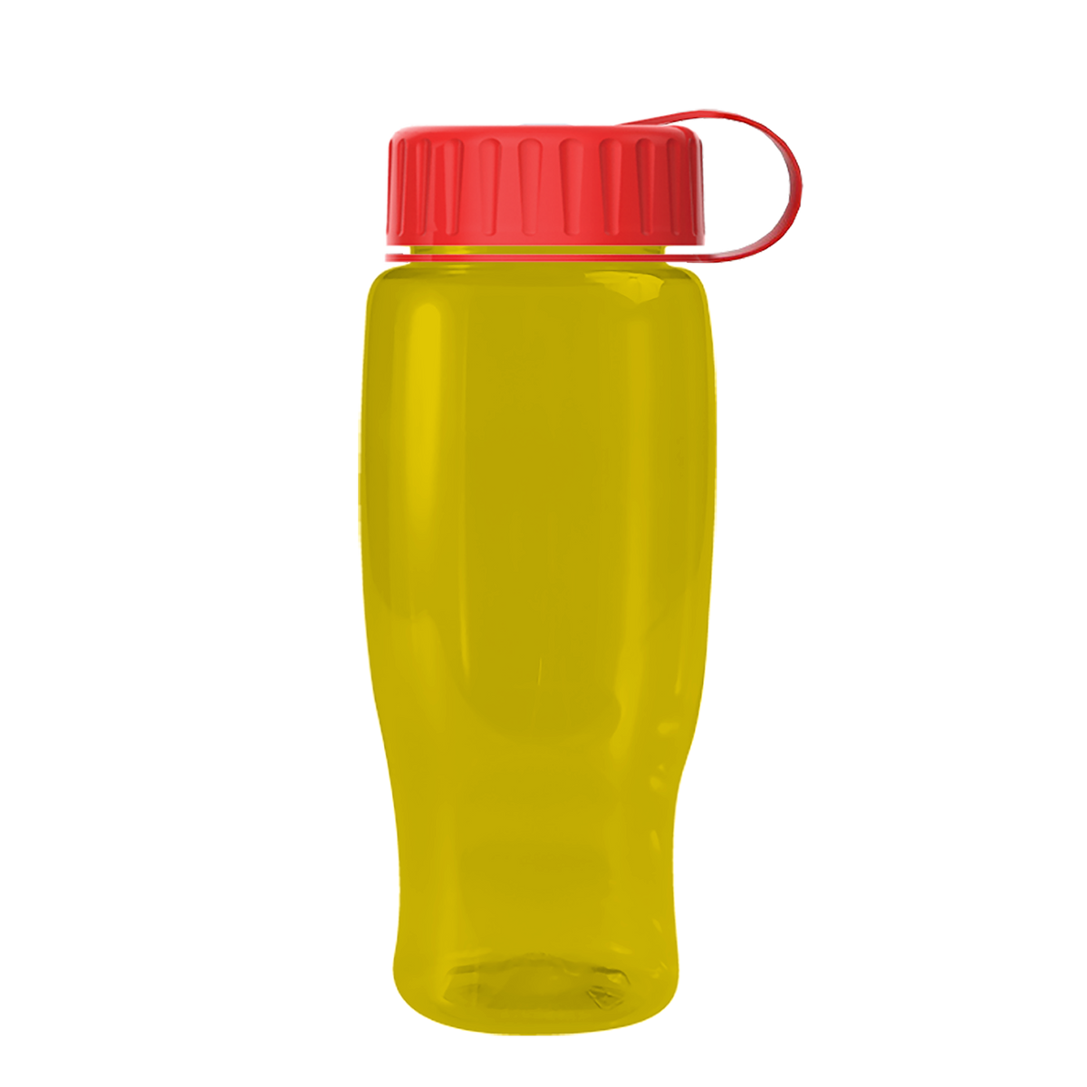 Custom logo Poly+ Recycled Bottle with Tethered Lid - 27 oz.