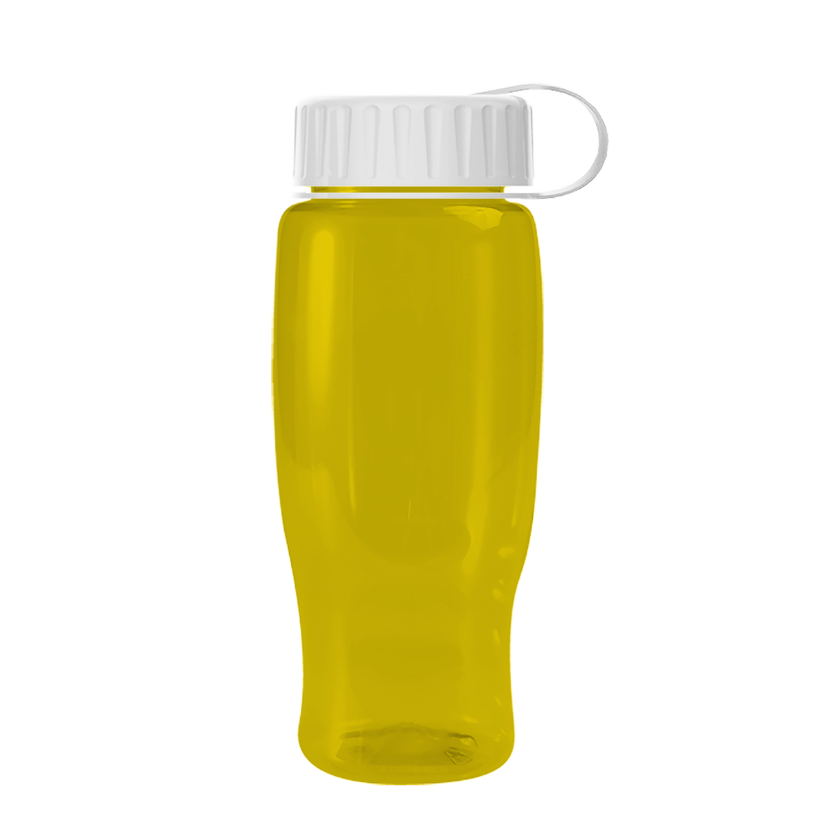 Custom logo Poly+ Recycled Bottle with Tethered Lid - 27 oz.