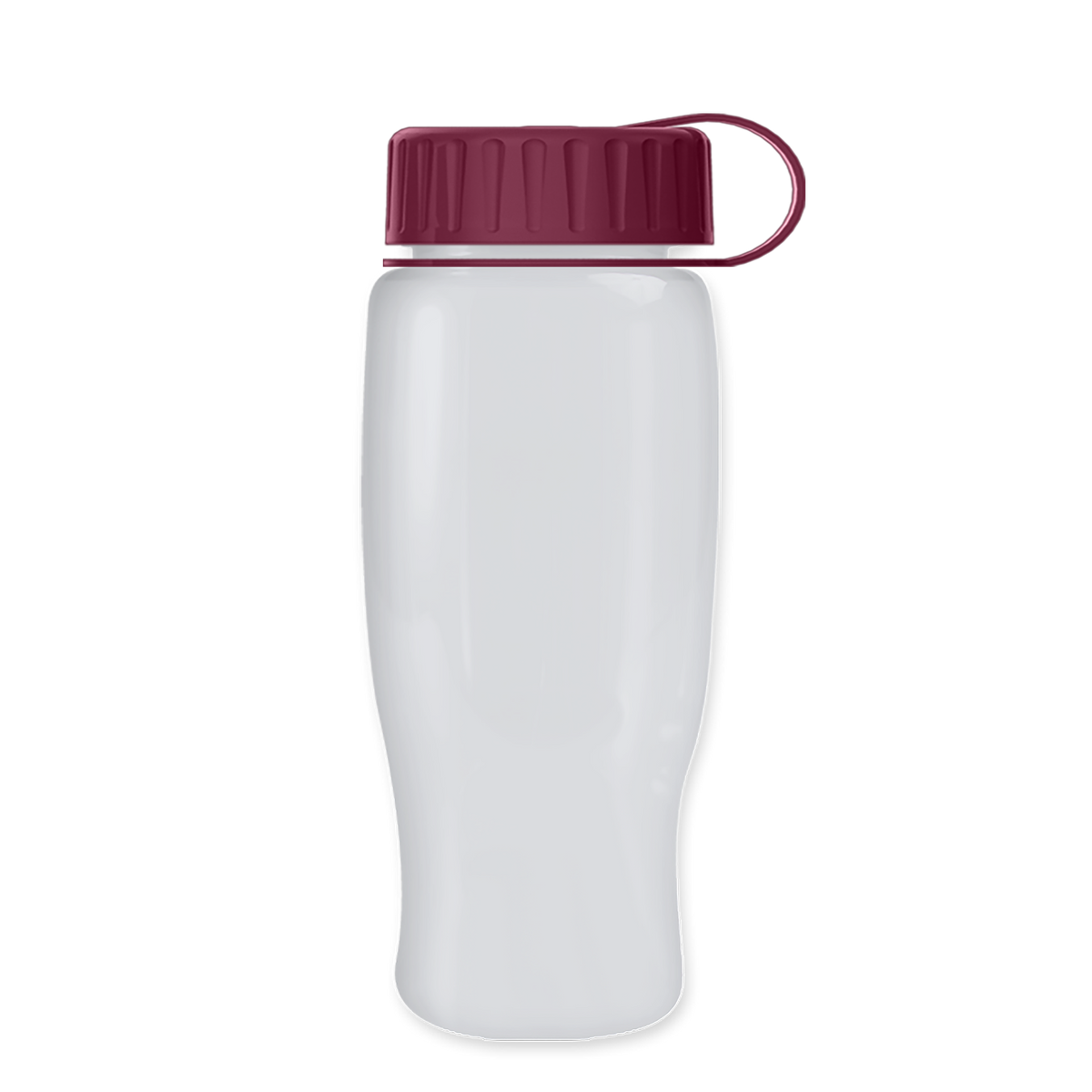 Custom logo Poly+ Recycled Bottle with Tethered Lid - 27 oz.