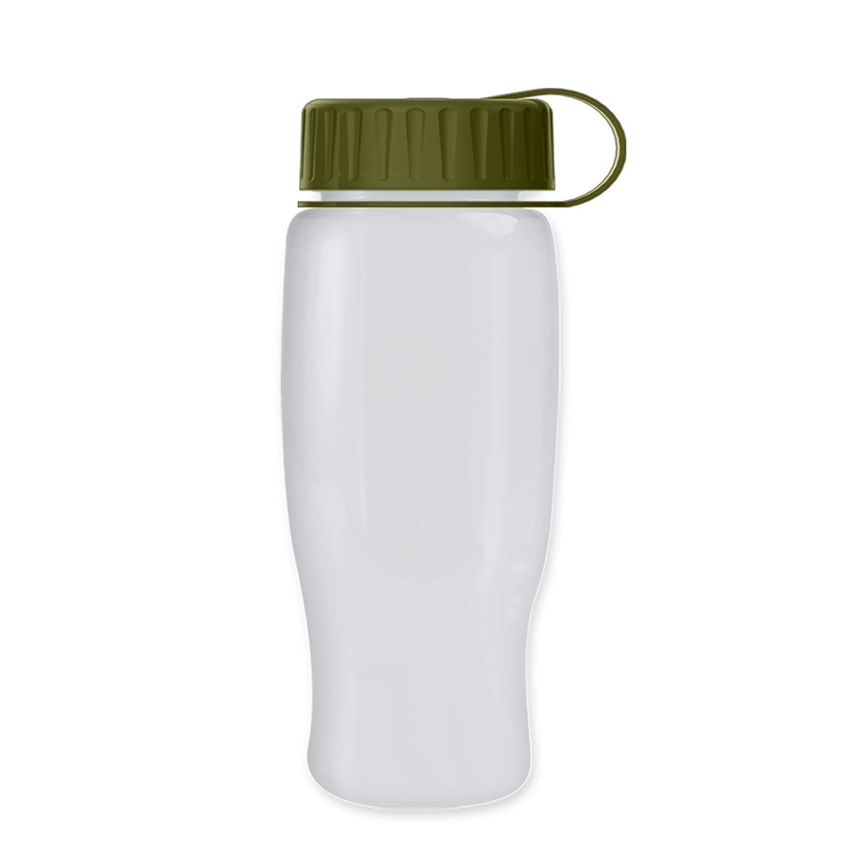 Custom logo Poly+ Recycled Bottle with Tethered Lid - 27 oz.