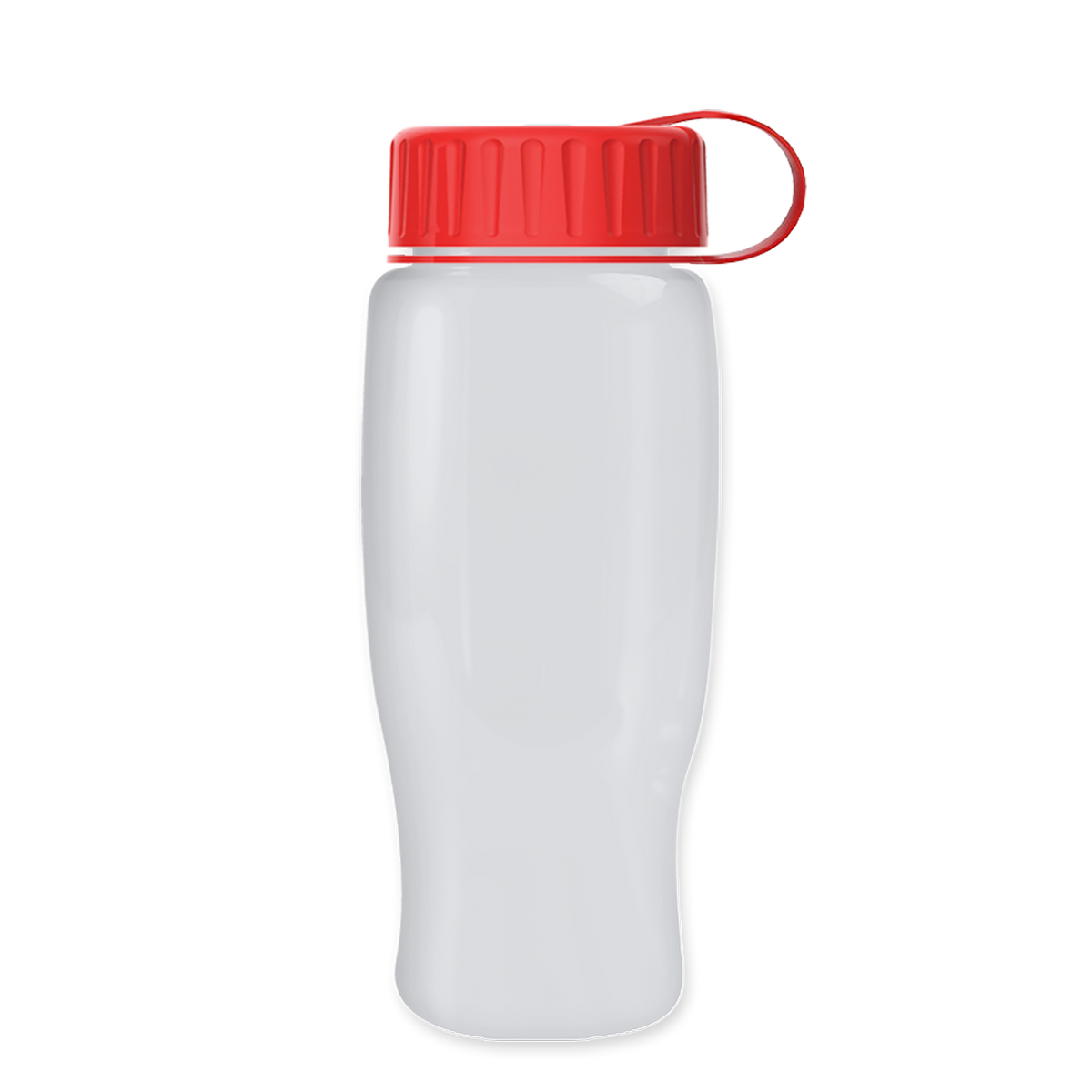 Custom logo Poly+ Recycled Bottle with Tethered Lid - 27 oz.
