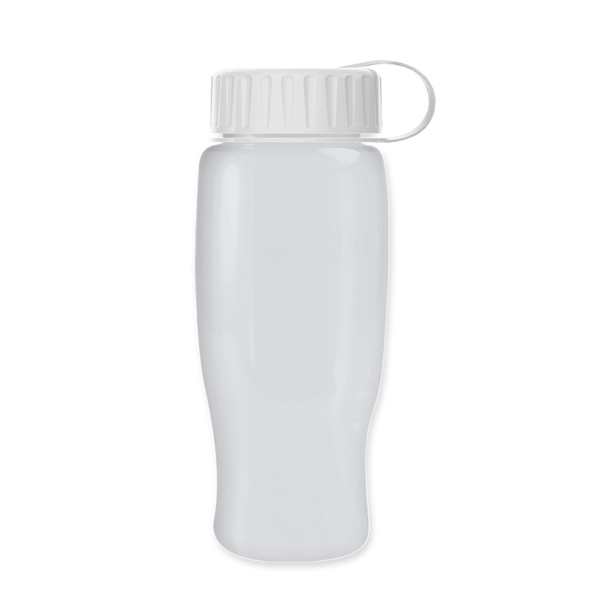 Custom logo Poly+ Recycled Bottle with Tethered Lid - 27 oz.