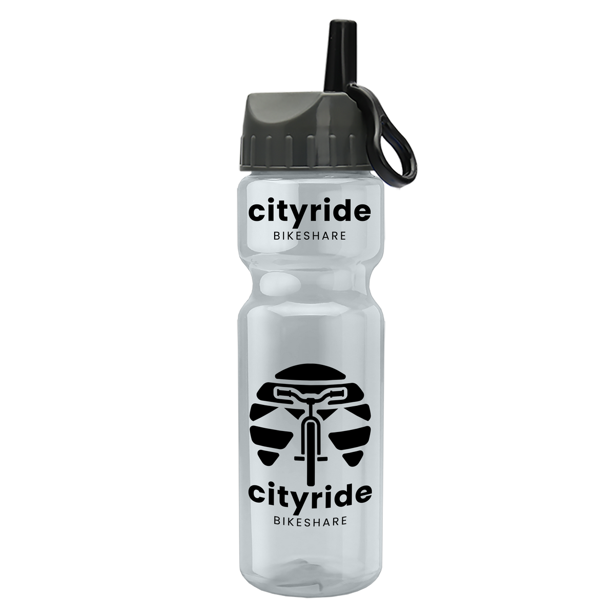 Custom logo Champ Recycled Bottle with Ring-Straw Lid - 28 oz.