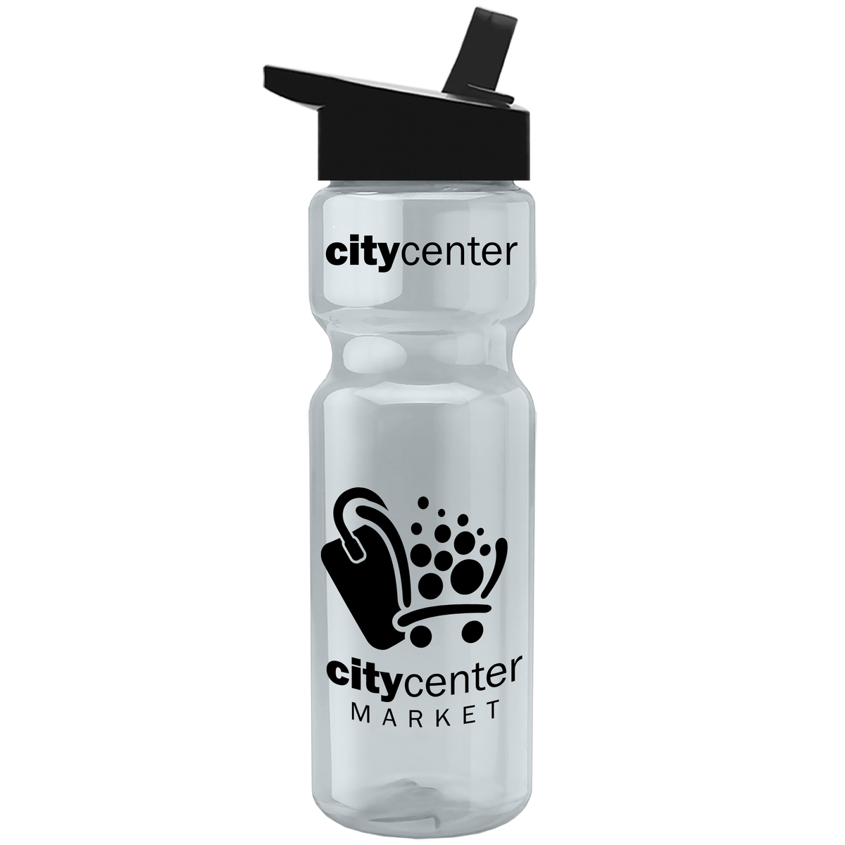Custom logo Champ Recycled Bottle with Flip-Straw Lid - 28 oz.