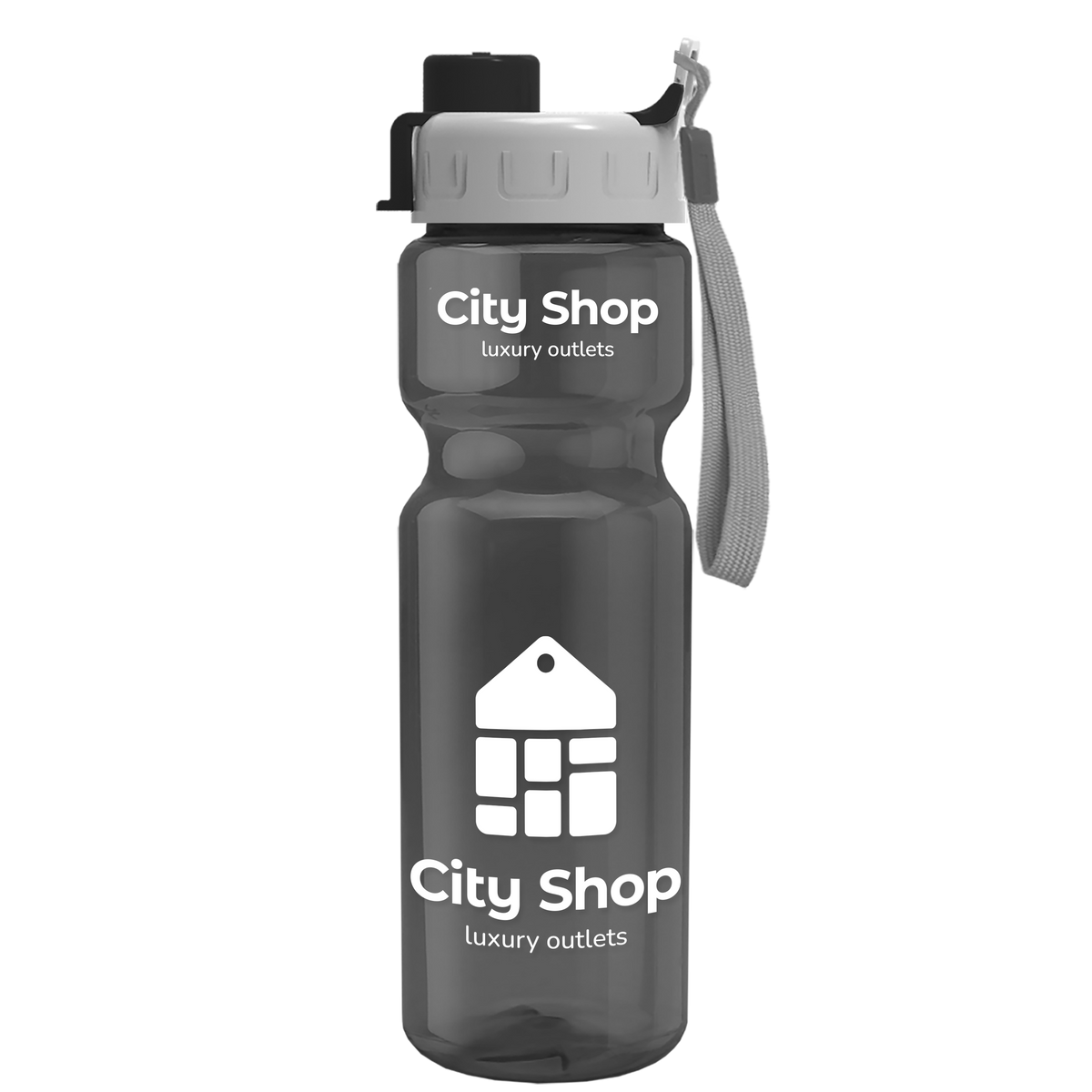 Custom logo Champ Recycled Bottle with Quick-Snap Lid - 28 oz.