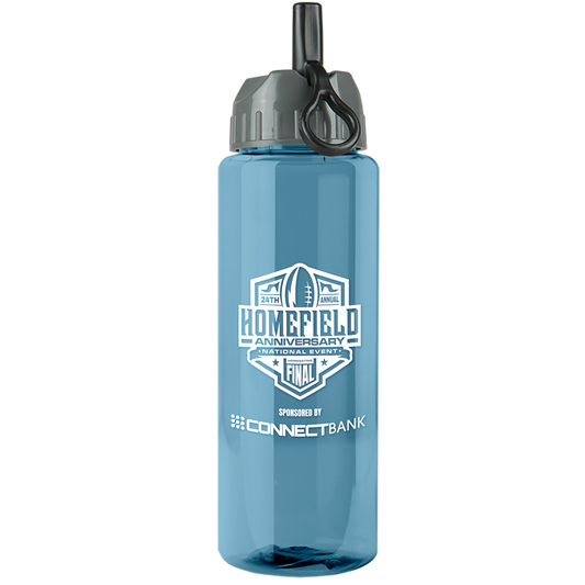 Slim Fit RPET Bottle with Ring-Straw Lid - 32 oz.