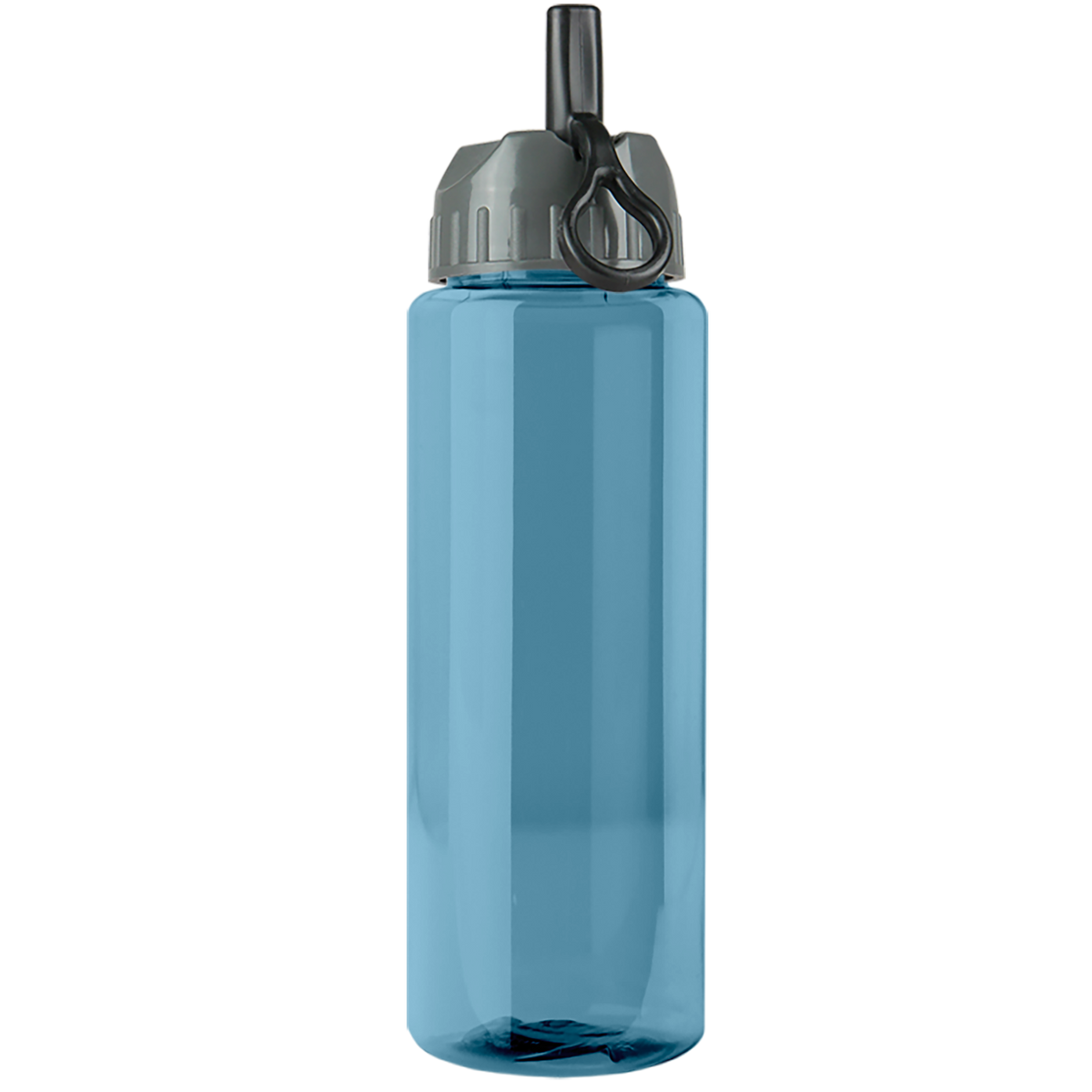 Custom logo Slim Fit RPET Bottle with Ring-Straw Lid - 32 oz.