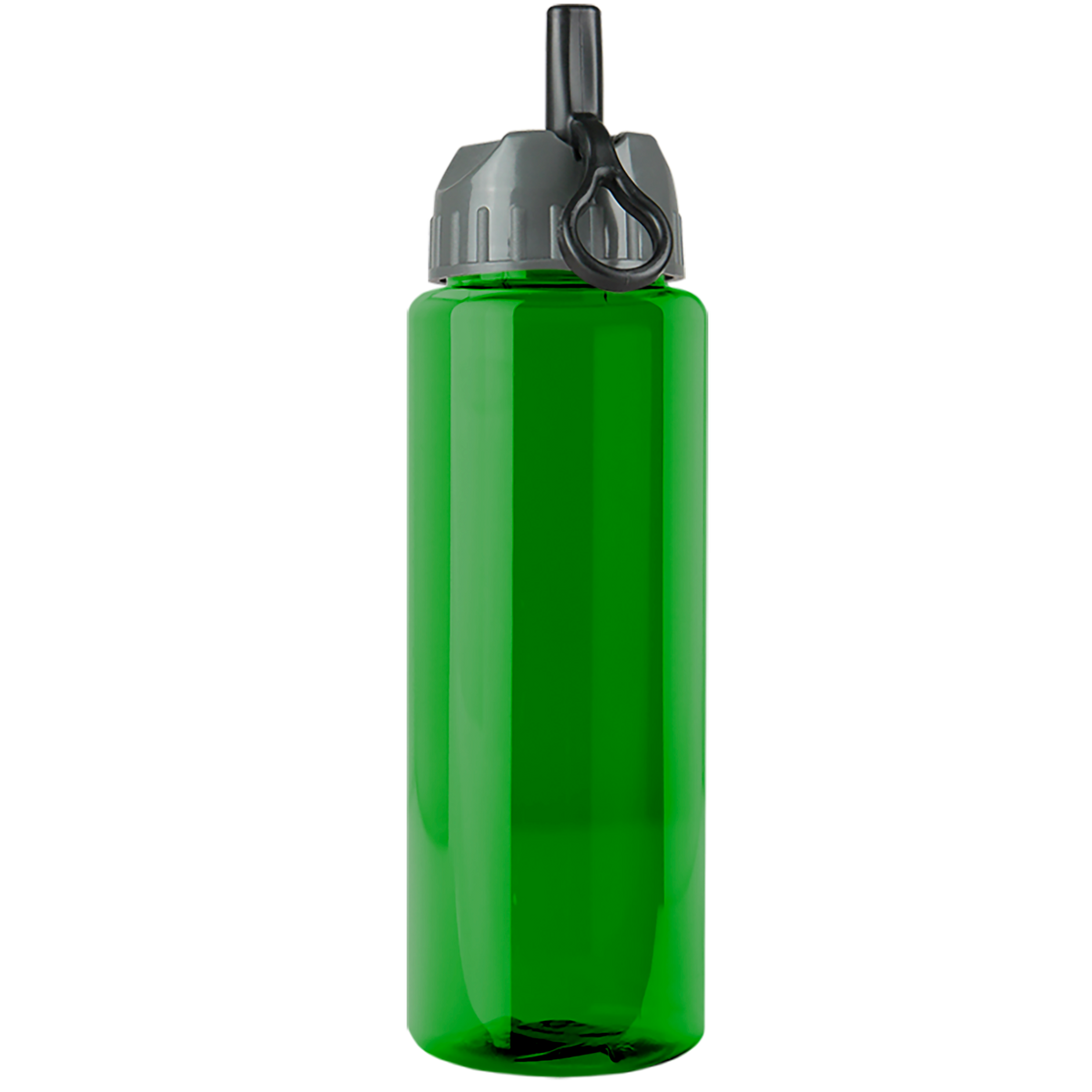 Custom logo Slim Fit RPET Bottle with Ring-Straw Lid - 32 oz.