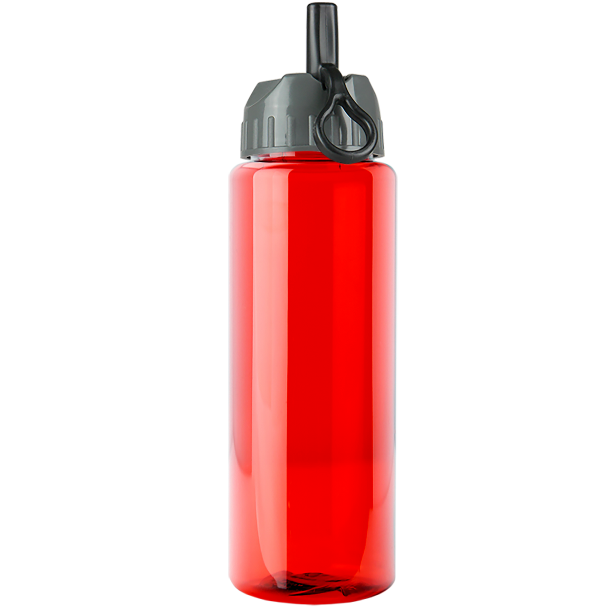 Custom logo Slim Fit RPET Bottle with Ring-Straw Lid - 32 oz.