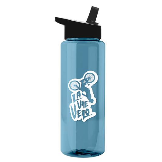Slim Fit RPET Bottle with Flip-Straw Lid - 32 oz.