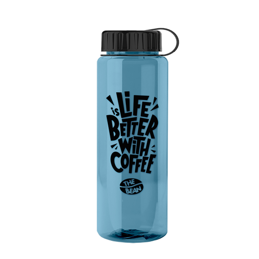 Slim Fit RPET Bottle with Tethered Lid - 32 oz.