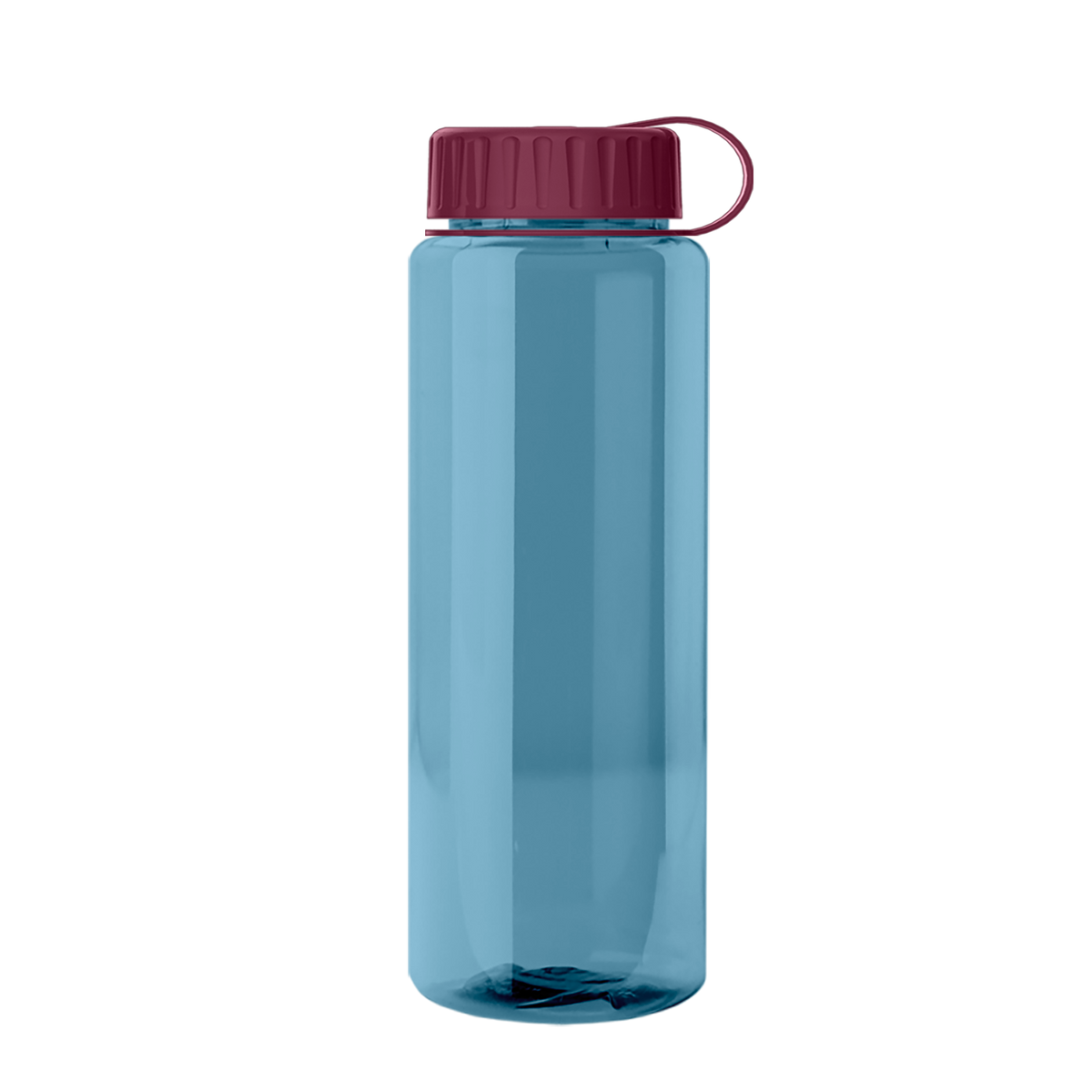 Custom logo Slim Fit RPET Bottle with Tethered Lid - 32 oz.