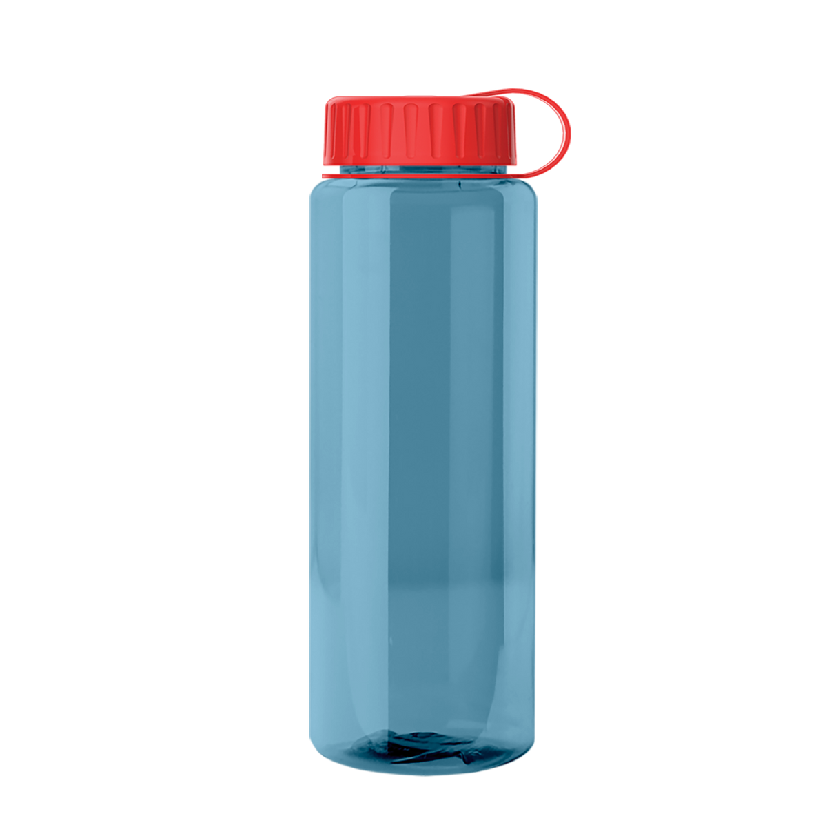 Custom logo Slim Fit RPET Bottle with Tethered Lid - 32 oz.
