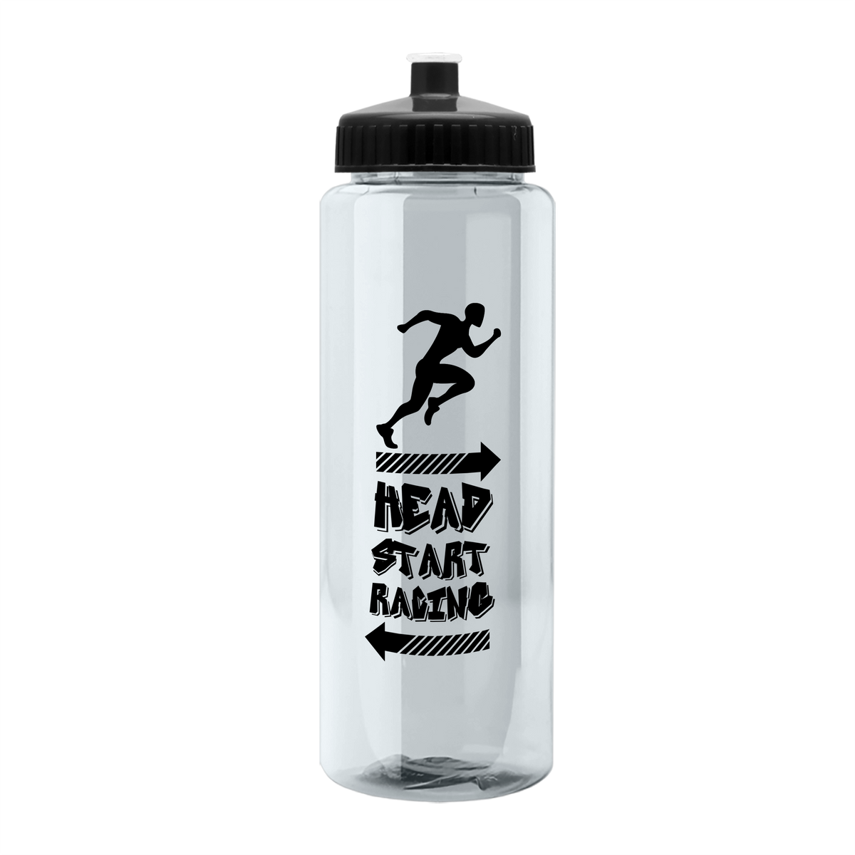 Custom logo Slim Fit RPET Bottle with Push-Pull Lid - 32 oz.
