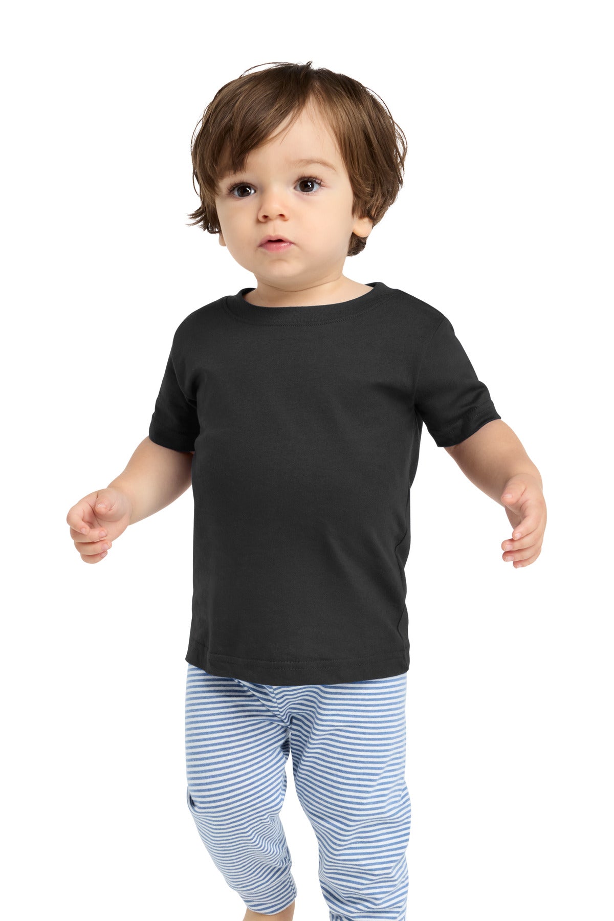 Custom logo Rabbit Skins™ Infant Fine Jersey Tee. RS3322 in Black